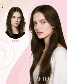 Moresoo Nano Bead Hair Extensions showing length