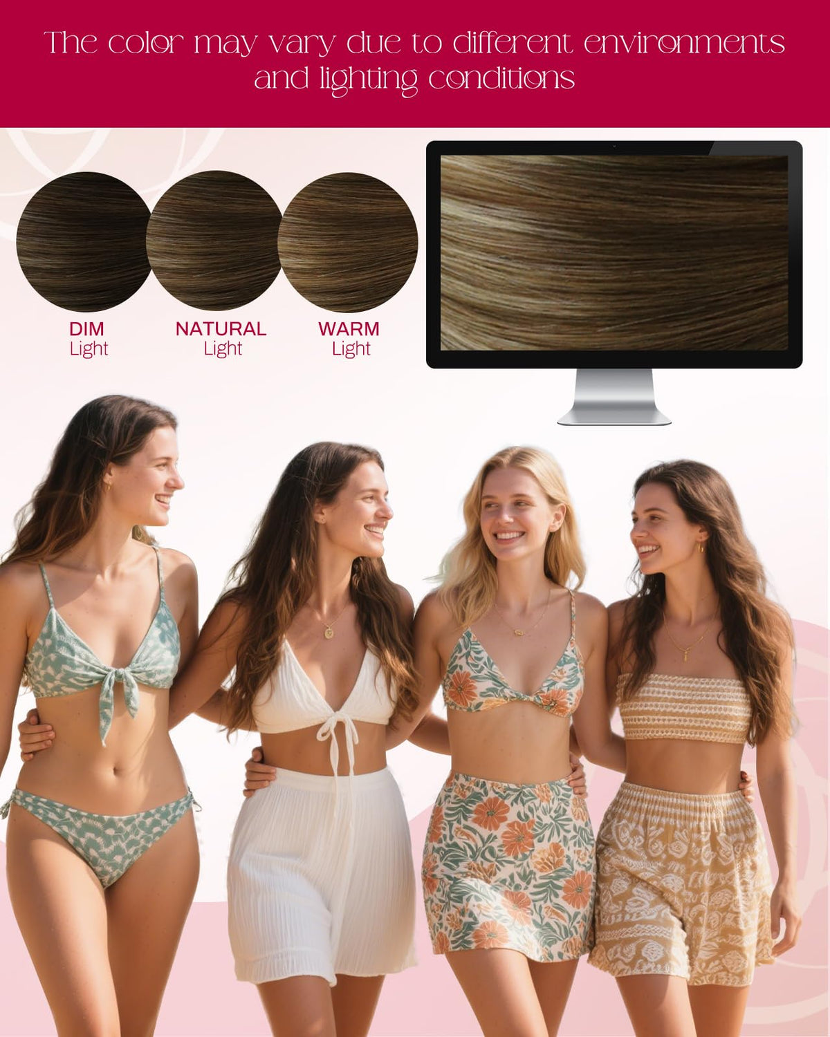 Moresoo Nano Bead Hair Extensions showing length and texture