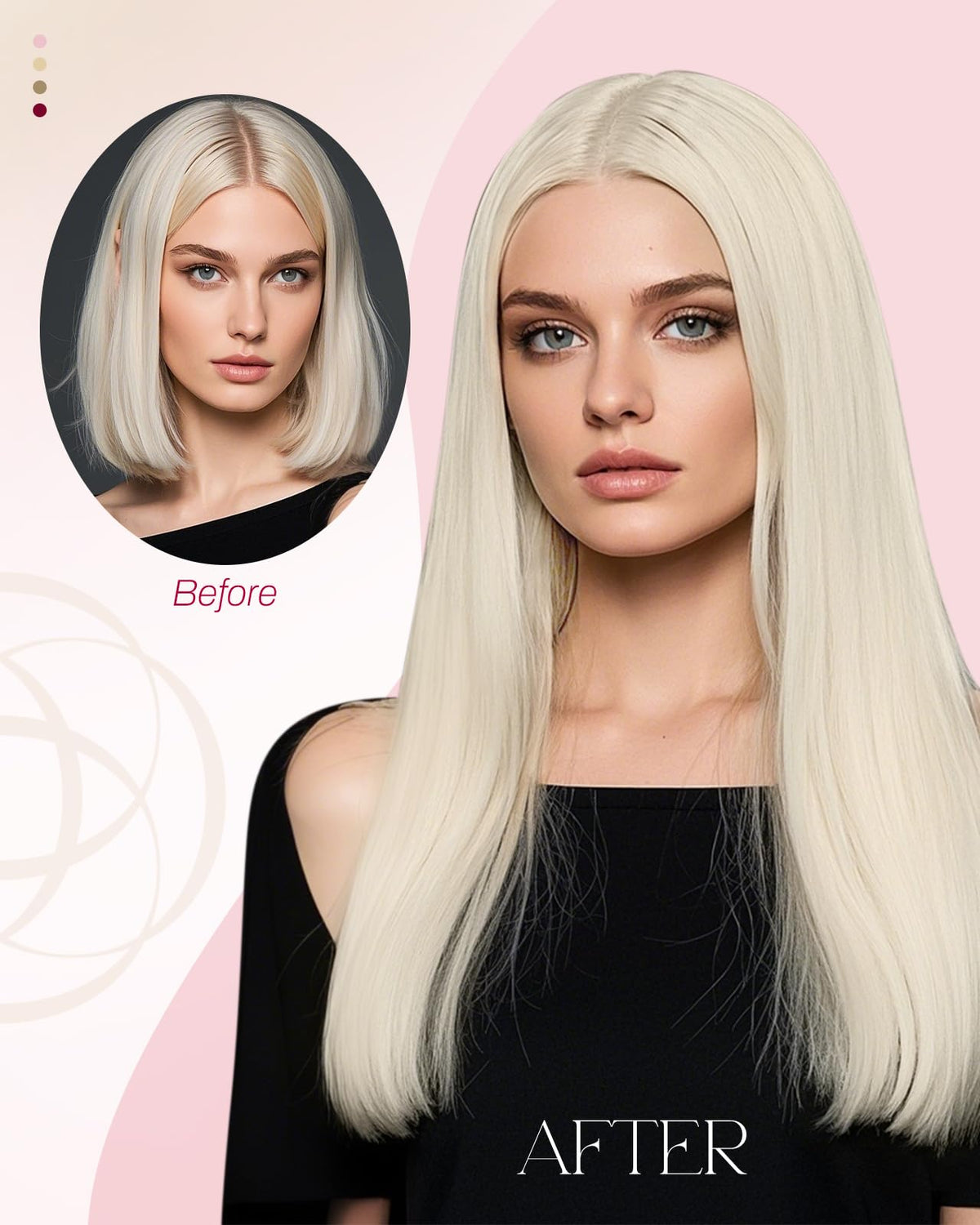 Moresoo Nano Hair Extensions in a ponytail