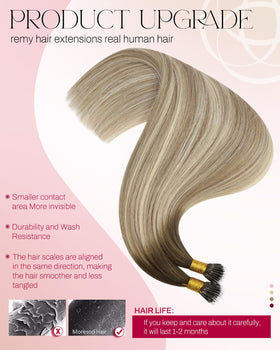 Moresoo Nano Hair Extensions package with 50 strands