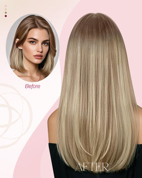 Moresoo Nano Hair Extensions showing length and texture