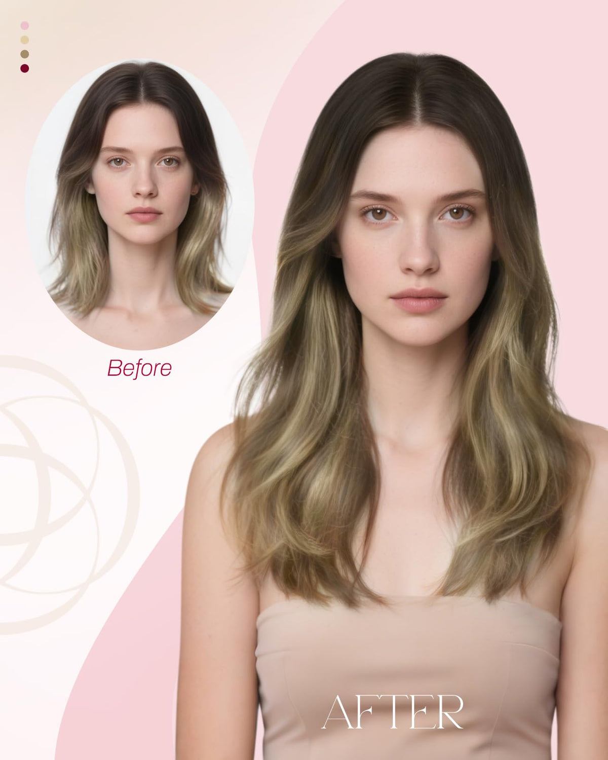 Moresoo Nano Link Hair Extensions Ginger Golden Brown in natural light