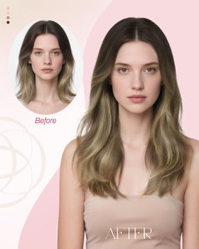 Moresoo Nano Link Hair Extensions Ginger Golden Brown in natural light