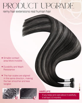 Moresoo Nano Loop Hair Extensions displayed in packaging
