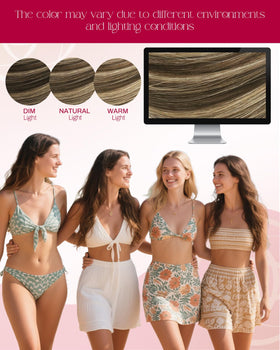 Moresoo Nano Ring Hair Extensions displayed on a mannequin