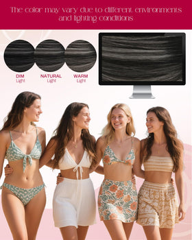 Moresoo Nano Ring Hair Extensions in natural lighting