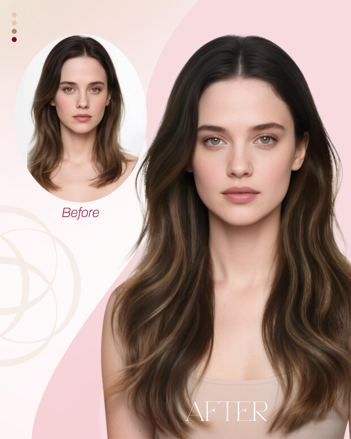 Moresoo Nano Ring Human Hair Extensions in natural light