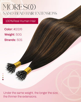 Moresoo Nano Ring Human Hair Extensions packaging