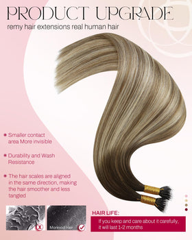 Moresoo Nano Tip Hair Extensions 50 strands pack