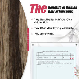 Moresoo Ombre Tape in Hair Extensions displayed with styling tools