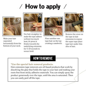 Moresoo Tape Hair Extensions Ash Blonde color comparison
