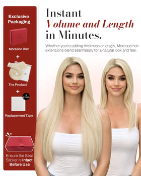 Moresoo Tape Hair Extensions side view