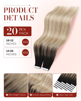 Moresoo Tape in Extensions displayed in packaging