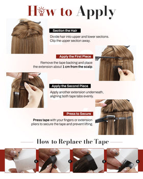 Moresoo Tape-In Extensions installation process