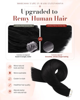 Moresoo Tape-In Extensions packaging with product details
