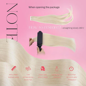 Moresoo Tape In Extensions showing hair texture