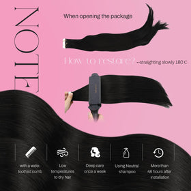 Moresoo Tape-In Extensions styled in loose curls