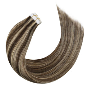Moresoo Tape In Hair Extensions close-up of hair texture