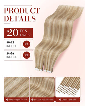 Moresoo Tape-In Hair Extensions close-up of texture
