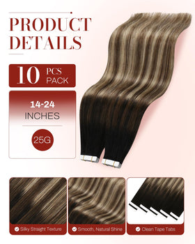Moresoo Tape-In Hair Extensions close-up of the tape