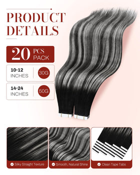 Moresoo Tape-In Hair Extensions close-up of weft