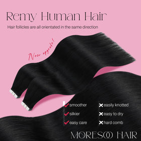 Moresoo Tape-In Hair Extensions packaging