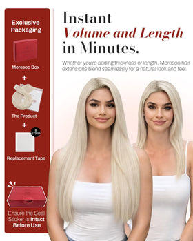 Moresoo Tape-In Hair Extensions packaging