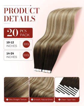 Moresoo Tape in Human Hair Extensions close-up of tape