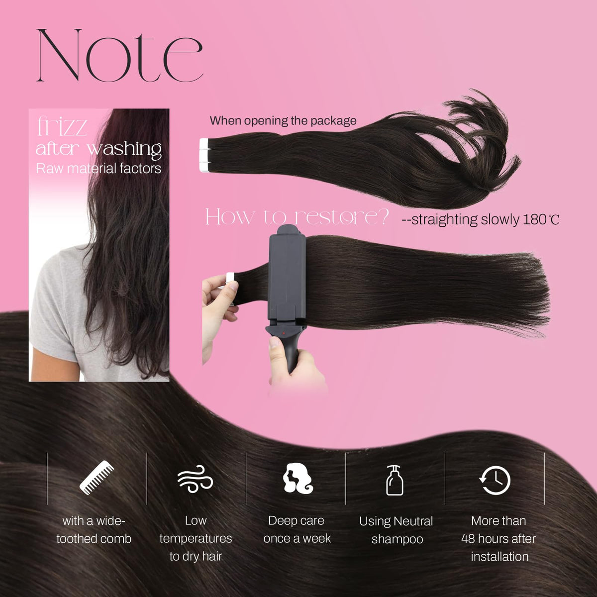 Moresoo Tape in Human Hair Extensions styled in curls