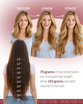 Moresoo Tape in Weft Extensions showing the adhesive