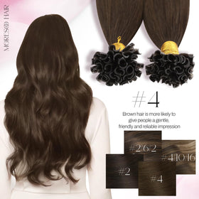 Moresoo U Tip Hair Extensions 50 strands display