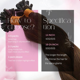 Moresoo U Tip Hair Extensions 50 strands packaging