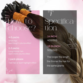 Moresoo U Tip Hair Extensions close-up of keratin bond