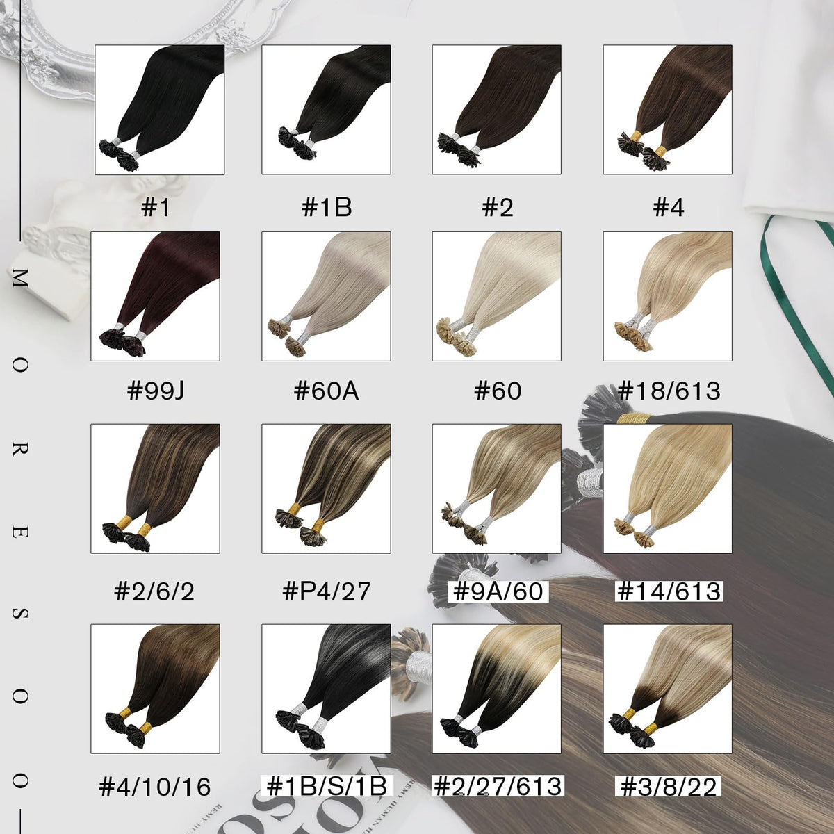 Moresoo U Tip Hair Extensions installation process