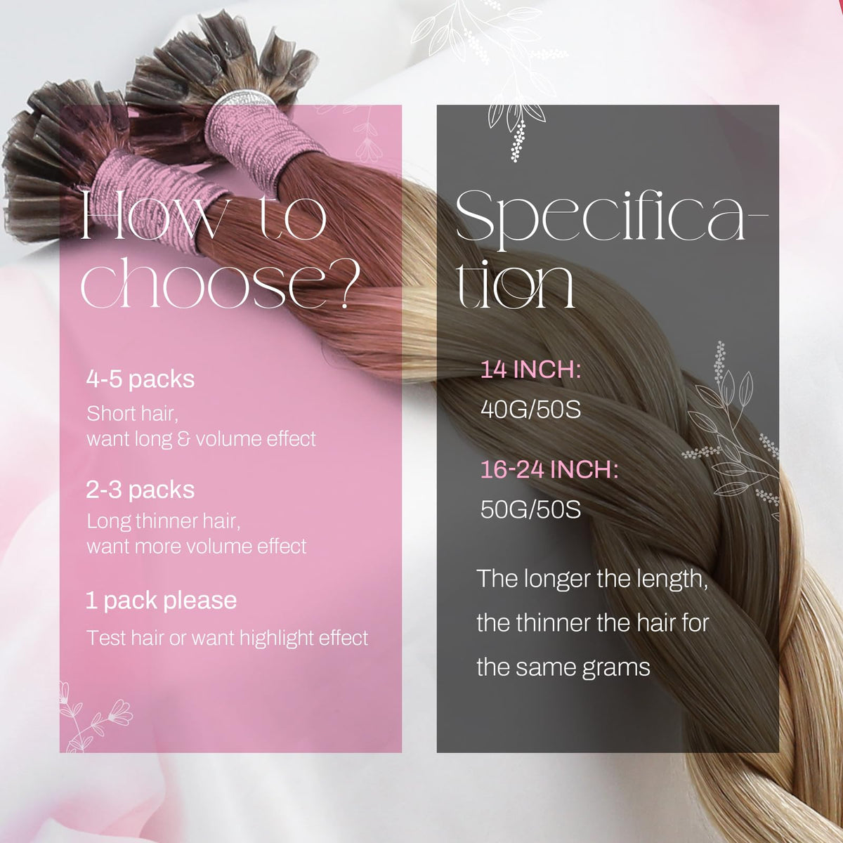 Moresoo U Tip Hair Extensions packaging
