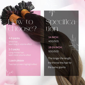 Moresoo U Tip Human Hair Extensions 16 Inch packaging view