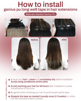 Moresoo Weft Tape in Extensions texture detail