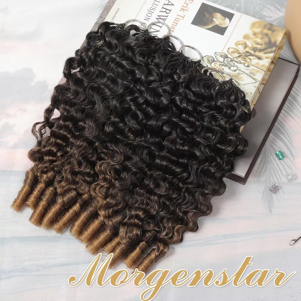 MORGENSTAR Burmese Curly Crochet Hair 20 Inch 1B/27# in natural light