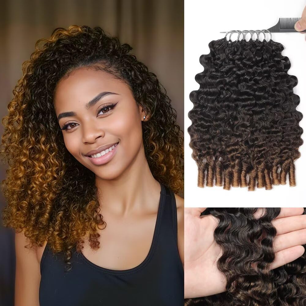 MORGENSTAR Burmese Curly Ombre Human Crochet Hair front view