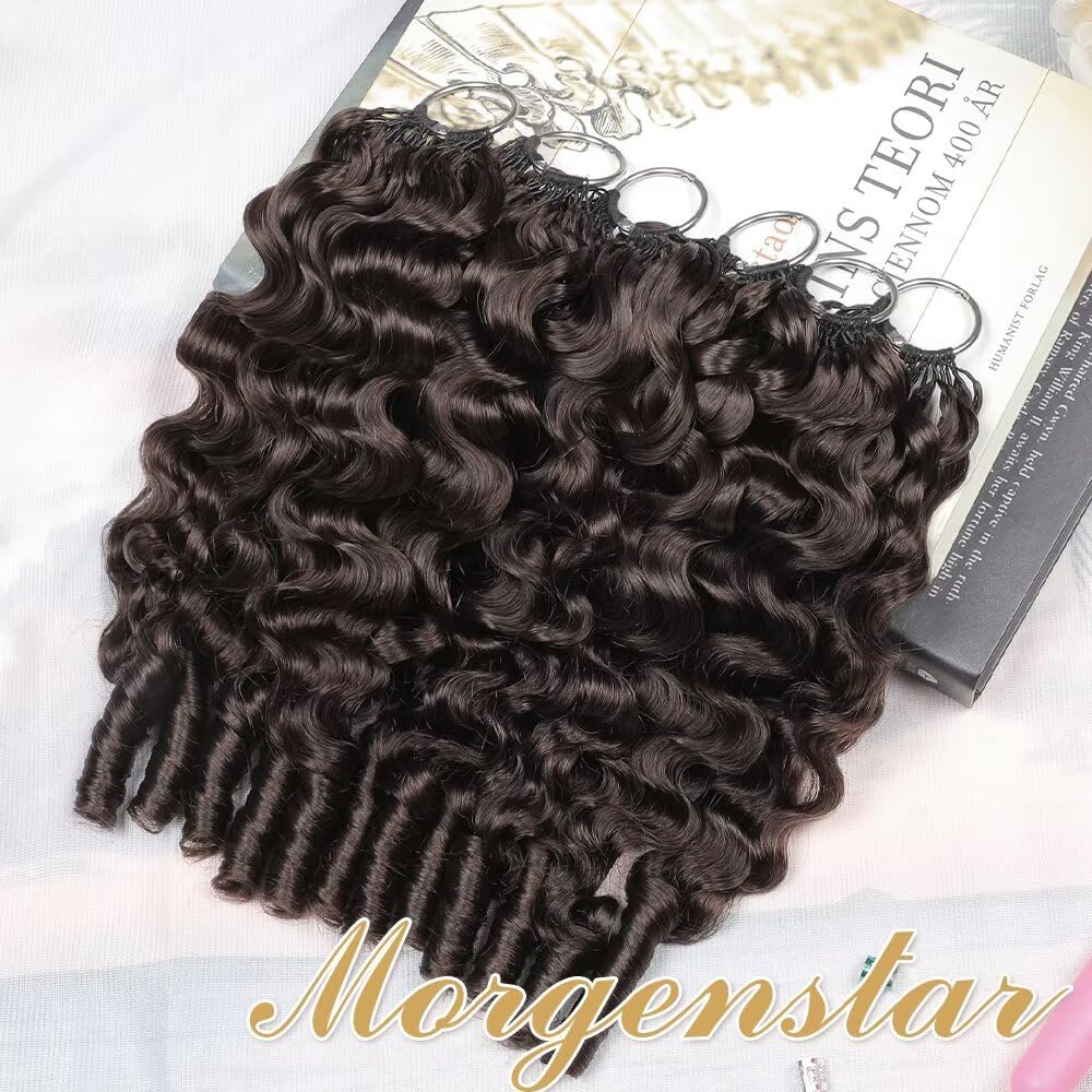 MORGENSTAR Feather Crochet Human Hair 22 Inch with styling accessories