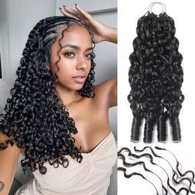MORGENSTAR Feather Crochet Human Hair 24 Inch bundle front view