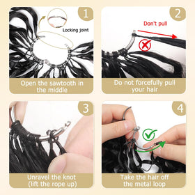 MORGENSTAR hair extensions styled in a high ponytail