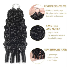 MORGENSTAR Human Crochet Hair 22 Inch Burmese Curly in natural light