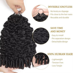MORGENSTAR Human Crochet Hair 24 Inch pre-looped bundle