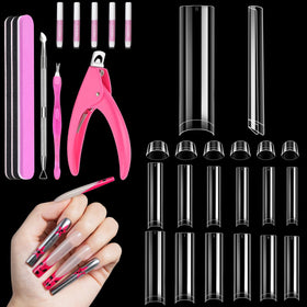 MORGLES 3XL Square Nail Tips 504 pcs set with tools