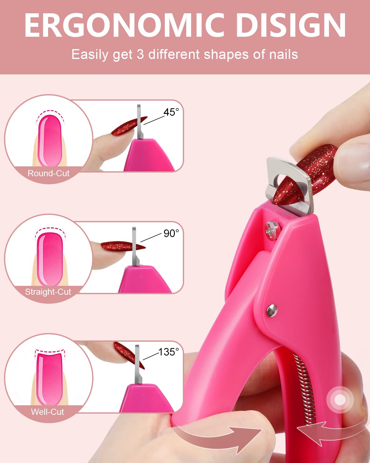 MORGLES 480Pcs nail tips kit with glue and accessories