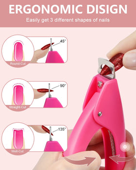 MORGLES 480Pcs nail tips kit with glue and accessories