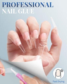 MORGLES coffin nail tips in elegant ballerina shape