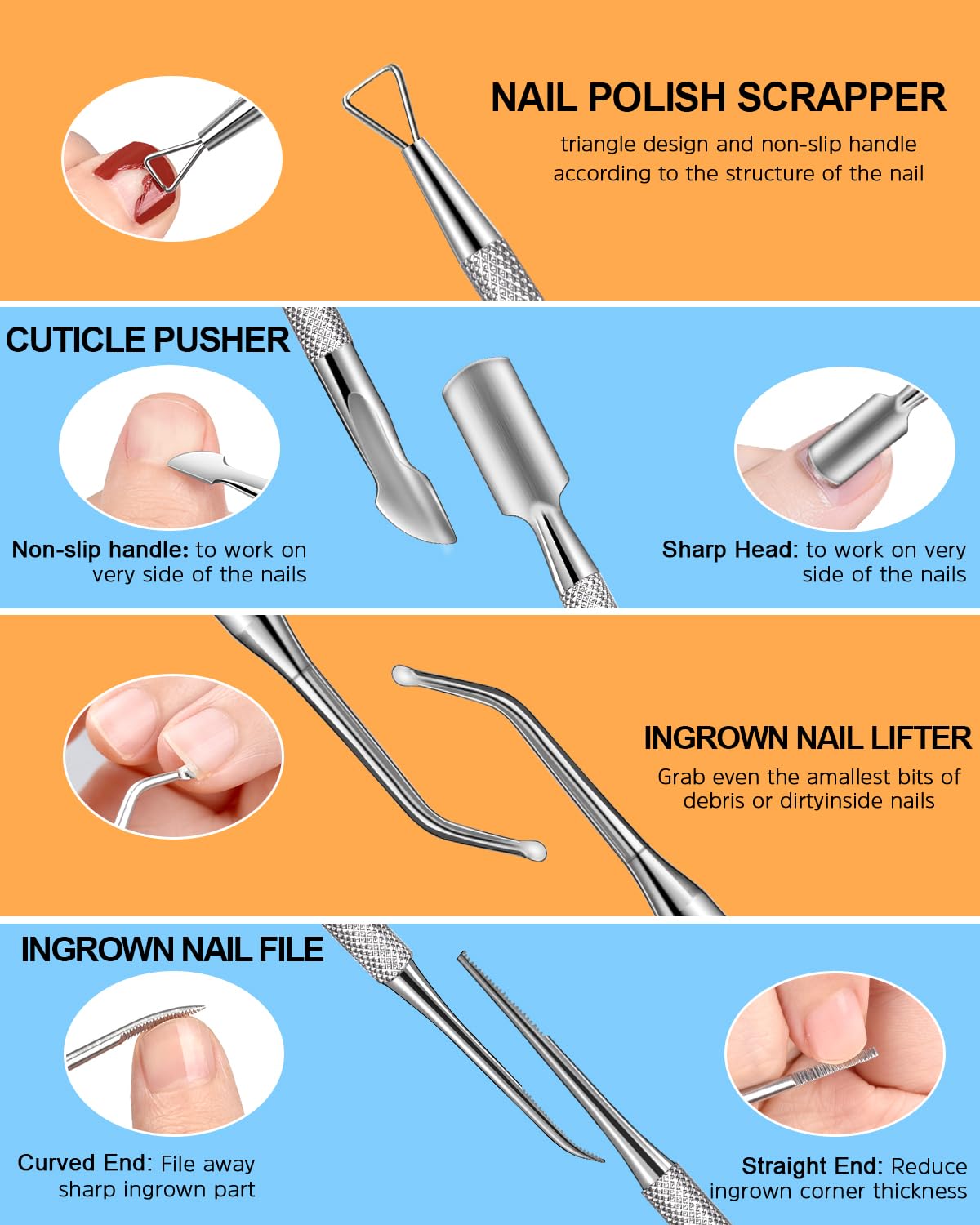 MORGLES Cuticle Remover Tools Set packaging
