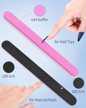 MORGLES Extra Long Coffin Nail Tips Set packaging
